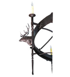 72"W Stag 12 Lt Two Tier Wildlife Chandelier