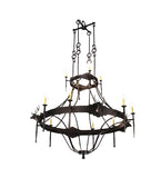 72"W Stag 12 Lt Two Tier Wildlife Chandelier