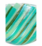 21"W La Spiaggia Fused Glass Modern Inverted Pendant