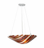 21"W Marina Fused Glass Contemporary Pendant