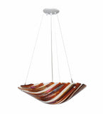 21"W Marina Fused Glass Contemporary Pendant