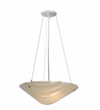 18"W Bambu Fused Glass Contemporary Inverted Pendant