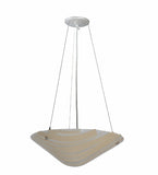 18"W Bambu Fused Glass Contemporary Inverted Pendant