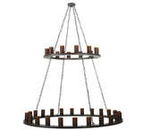 72"W Loxley 36 Lt Two Tier Rustic Lodge Chandelier