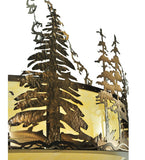 62"W Wildlife Rustic Lodge Inverted Pendant