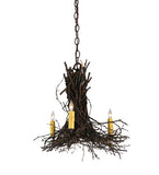 20"W Twigs 3 Arm Rustic Lodge Chandelier