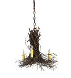 20"W Twigs 3 Arm Rustic Lodge Chandelier