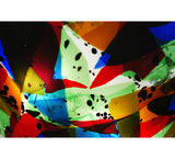 18"W Metro Fusion Colorito Fused Glass Semi-Flushmount