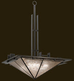 36"Sq Lineage Silver Mica Inverted Pendant