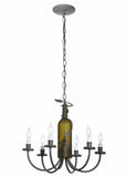18"W Tuscan Vineyard 6 Lt Wine Bottle Chandelier
