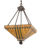 17"Sq Tiffany Prairie Corn Southwest Inverted Pendant