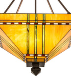 17"Sq Tiffany Prairie Corn Southwest Inverted Pendant