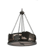 24"W Buffalo Wildlife Inverted Pendant