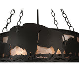 24"W Buffalo Wildlife Inverted Pendant