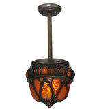 9"W Gothic Crown Victorian Inverted Pendant