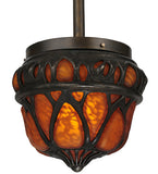 9"W Gothic Crown Victorian Inverted Pendant