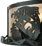 22"W Leaping Trout Wildlife Rustic Lodge Flushmount