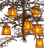 48"W Pine Branch Valley View 12 Lt Rustic Lodge Chandelier