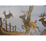 44"W X 31.5"H Deer On The Loose Fireplace Screen
