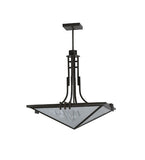 27"Sq Lineage Metro Fusion Twigs Fused Glass Pendant