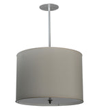 24"W Cilindro Cream Textrene Contemporary Fabric Pendant