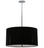 32"W Cilindro Black Paper Contemporary Pendant