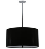 32"W Cilindro Black Paper Contemporary Pendant