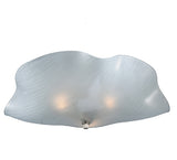 16"W Metro Fusion Mist Organic Glass Flushmount