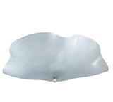 16"W Metro Fusion Mist Organic Glass Flushmount