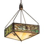 28"Sq Balsam Pine Inverted Pendant