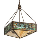 28"Sq Balsam Pine Inverted Pendant