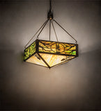 28"Sq Balsam Pine Inverted Pendant