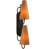 5"W Clef 2 Lt Mission Arts & Crafts Wall Sconce