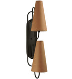 5"W Clef 2 Lt Mission Arts & Crafts Wall Sconce