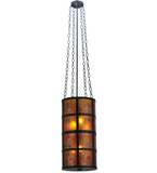 12"W Truffle Mission Rustic Lodge Pendant