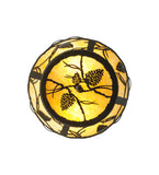 16.5"W Pinecone Rustic Lodge Flushmount