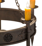 36"W Calandra 6 Lt Gothic Lodge Chandelier