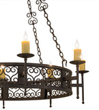 48"W Toscano 8 Lt Victorian Rustic Lodge Chandelier