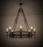48"W Toscano 8 Lt Victorian Rustic Lodge Chandelier