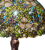 31"H Trillium & Violet Stained Glass Table Lamp
