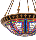 28"W Fleur-de-lis Semi-Flushmount