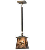 7"Sq Ducks In Flight Wildlife Pendant