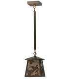 7"Sq Ducks In Flight Wildlife Pendant