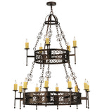 48"W Toscano 15 Lt Two Tier Victorian Chandelier