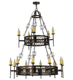 48"W Toscano 15 Lt Two Tier Victorian Chandelier