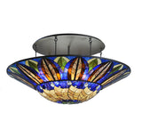 60"W Tampa Bay Tiffany Contemporary Semi-Flushmount