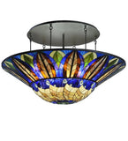 60"W Tampa Bay Tiffany Contemporary Semi-Flushmount