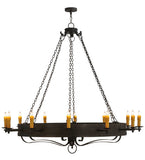72"W Parnella 12 Lt Gothic Rustic Lodge Chandelier
