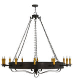 72"W Parnella 12 Lt Gothic Rustic Lodge Chandelier