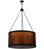 32"W Smythe Craftsman Amber Mica Mission Pendant